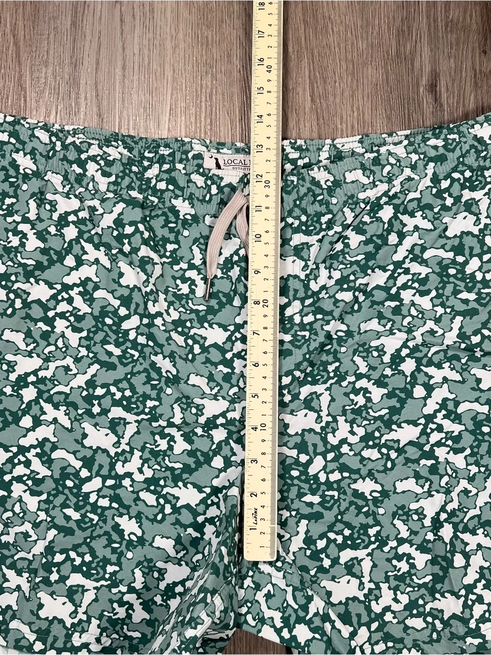 Local Boy Outfitters Camo Swim Trunks Shorts Mens XXL Green Quick Dry 5.5”